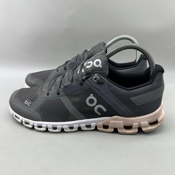 On Running Cloudflow Shoes Women Size 7 Gray Pink Comfort Lightweight Sneakers - Picture 3 of 9